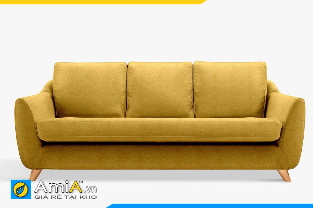 Sofa màu vàng xanh kiểu dáng văng dài 3 chỗ ngồi