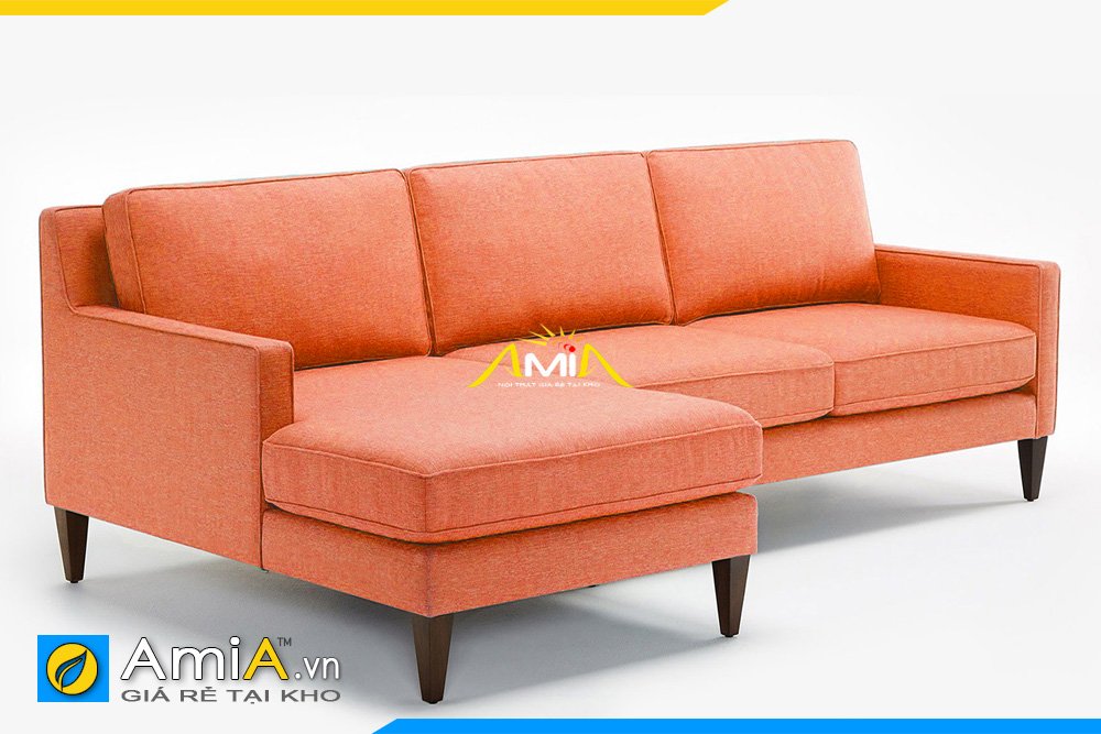 Sofa góc chữ L màu cam 