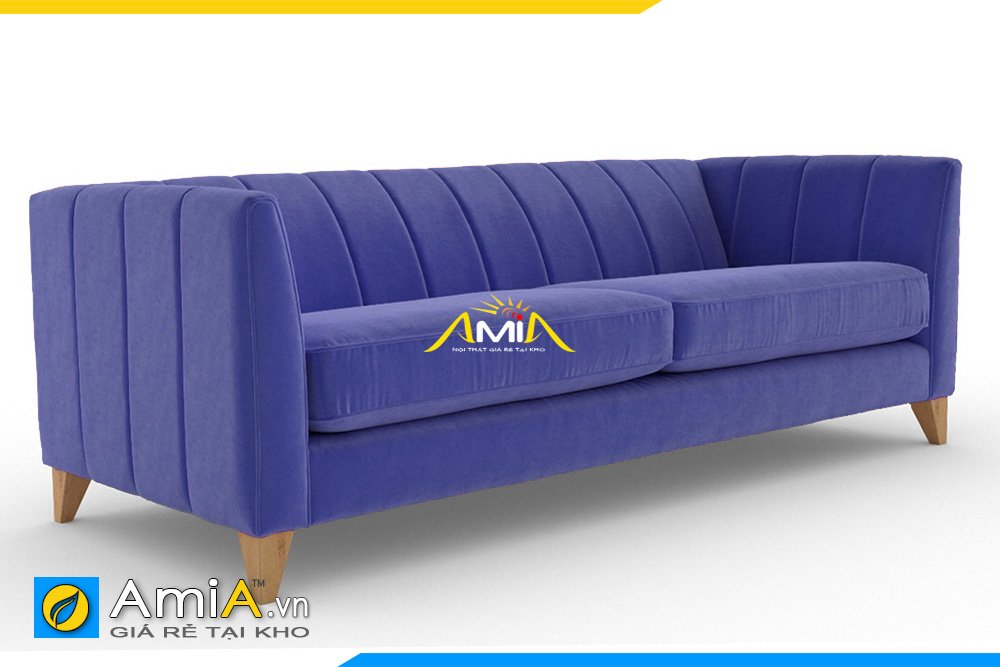 Sofa màu xanh Navy kiều dáng văng dài tựa tay cao thiết kế mới lạ