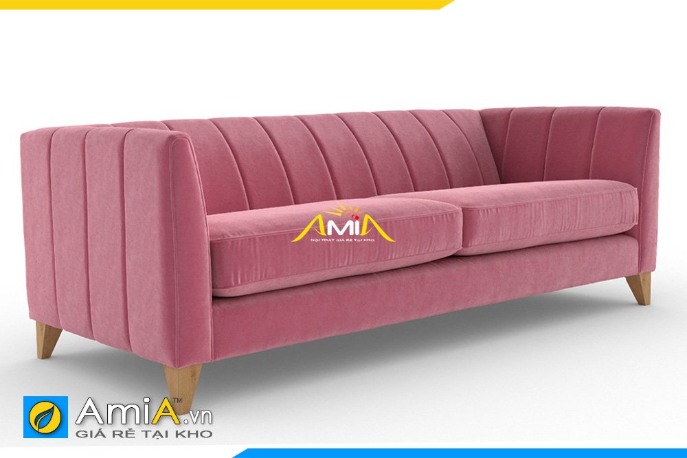 Sofa văng 2 chỗ ngồi màu hồng kiều dáng tân cổ điển