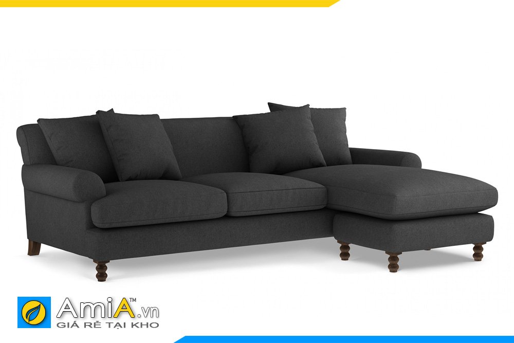 Sofa màu đen kiểu dáng chữ L