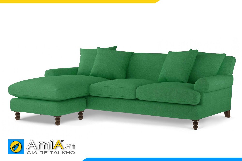 Sofa màu xanh lá kiểu dáng chữ L