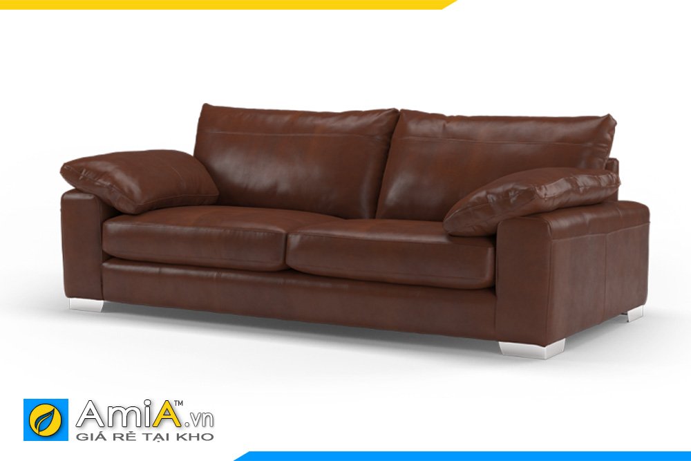 Sofa văng da 2 chỗ ngồi kích thước nhỏ chân thấp chắc chắn cho văn phòng nhỏ  hoặc phòng khách nhỏ
