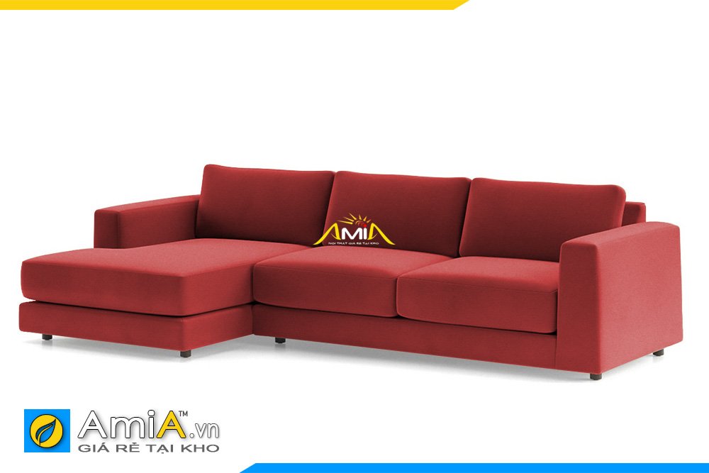 Sofa góc chữ L màu đỏ bã trầu cho gia chủ mệnh Hỏa