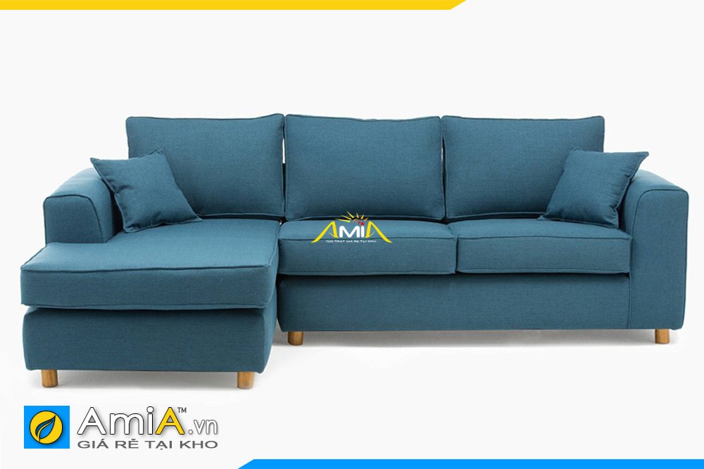 Bộ sofa phòng khách rộng kiểu dáng góc chữ L màu xanh Navy