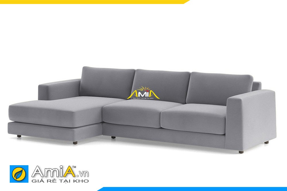 Bộ ghế sofa góc màu xám hiện đại thích hợp kết hợp cùng đồ nội thất đen, trắng giúp không gian thêm rộng rãi, trẻ trung