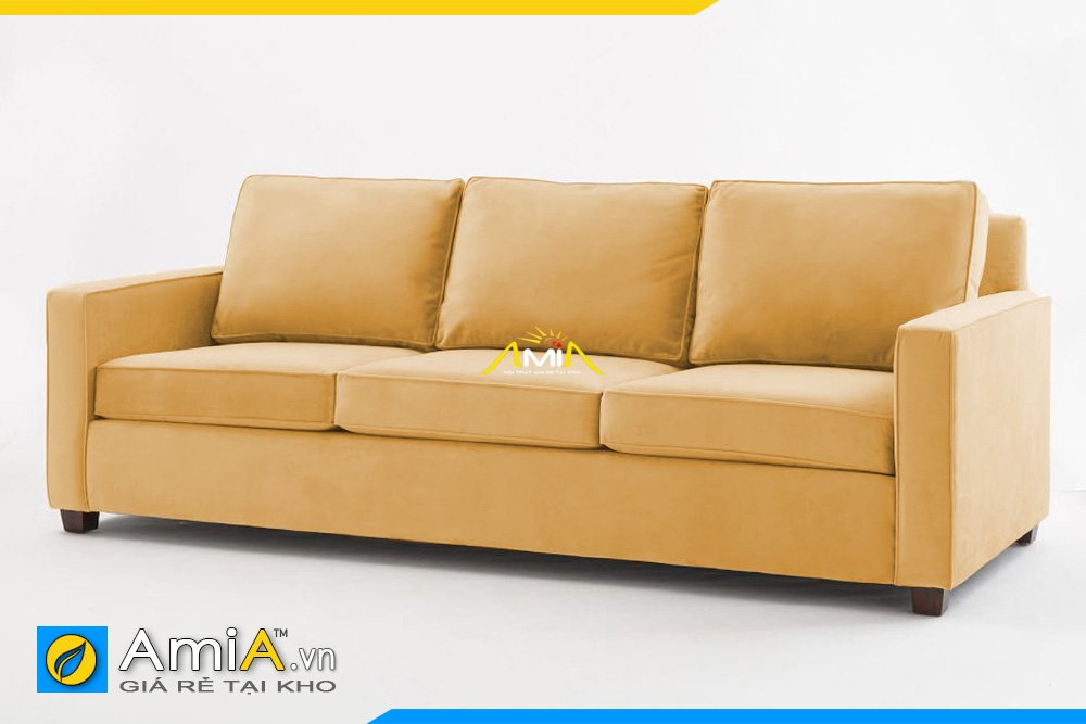 Sofa văng 3 chỗ ngồi kiểu bang dài màu vàng nâu
