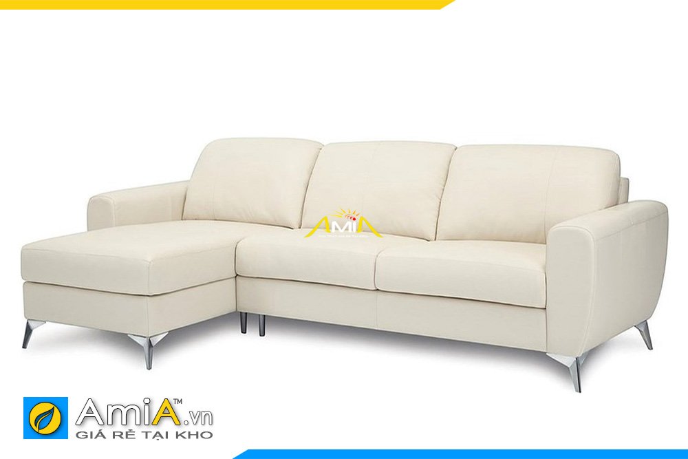 Sofa góc màu kem kiểu dáng chữ L là 1 trong các màu sắc dễ kết hợp nội thất, sang chảnh và hiện đại