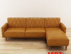 Ghế sofa góc chữ L bọc da đơn giản đẹp So0222