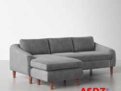 Ghế sofa góc chữ L bọc nỉ hiện đại So0208