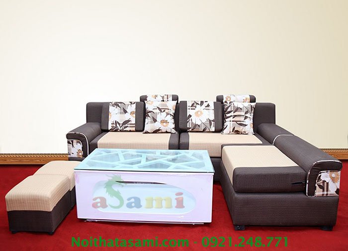 Hình ảnh cho mẫu bàn trà sofa gỗ mặt kính đẹp kết hợp bộ ghế sofa phòng khách