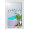 Hình ảnh gương soi để bàn khung gỗ trắng Asami GS31